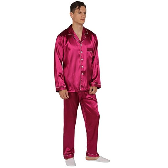 NEW Mens Silky Satin Sleepware - Picture 3 of 6